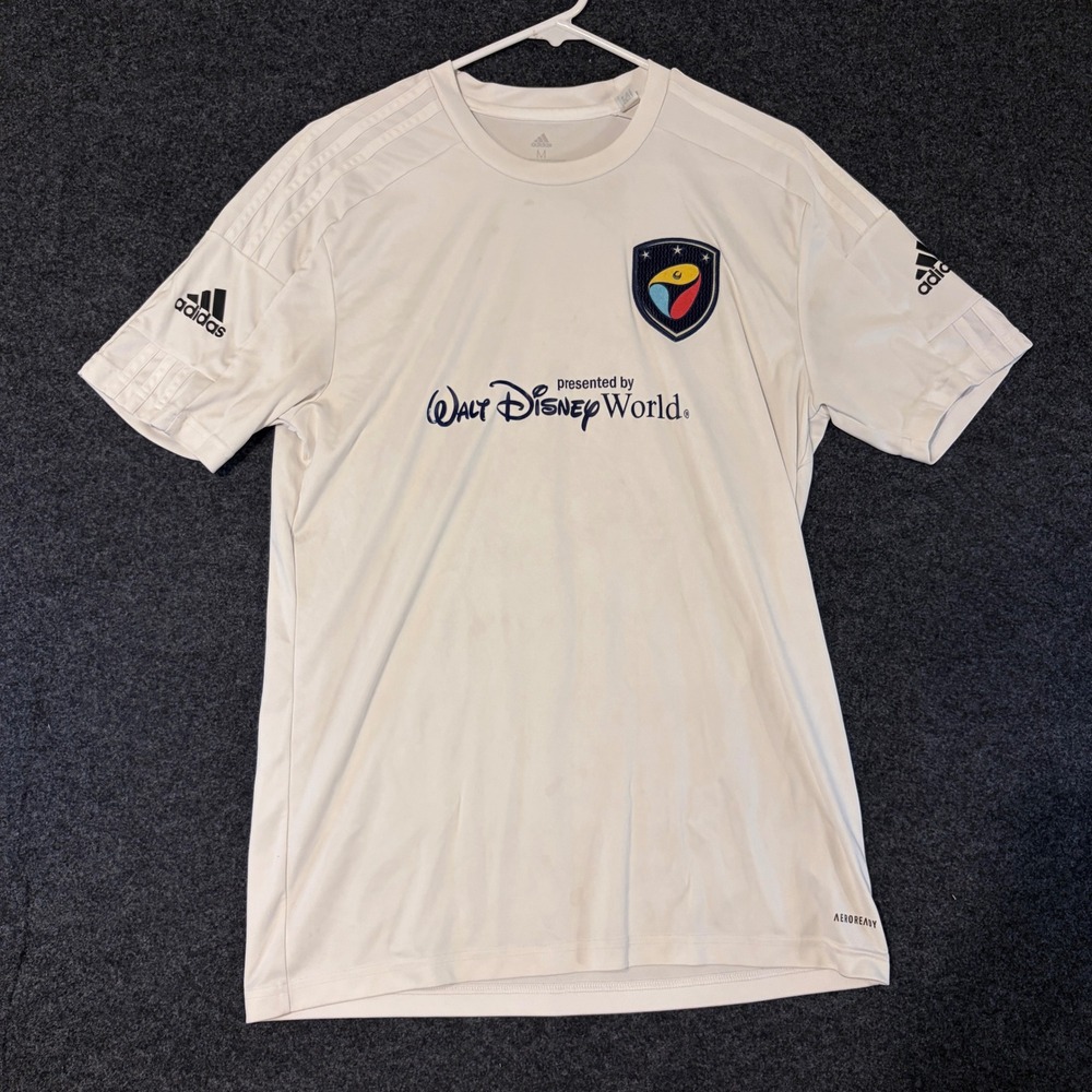 Adidas Mens White Disney World ESPN Wide World of Sports Soccer Jersey Medium